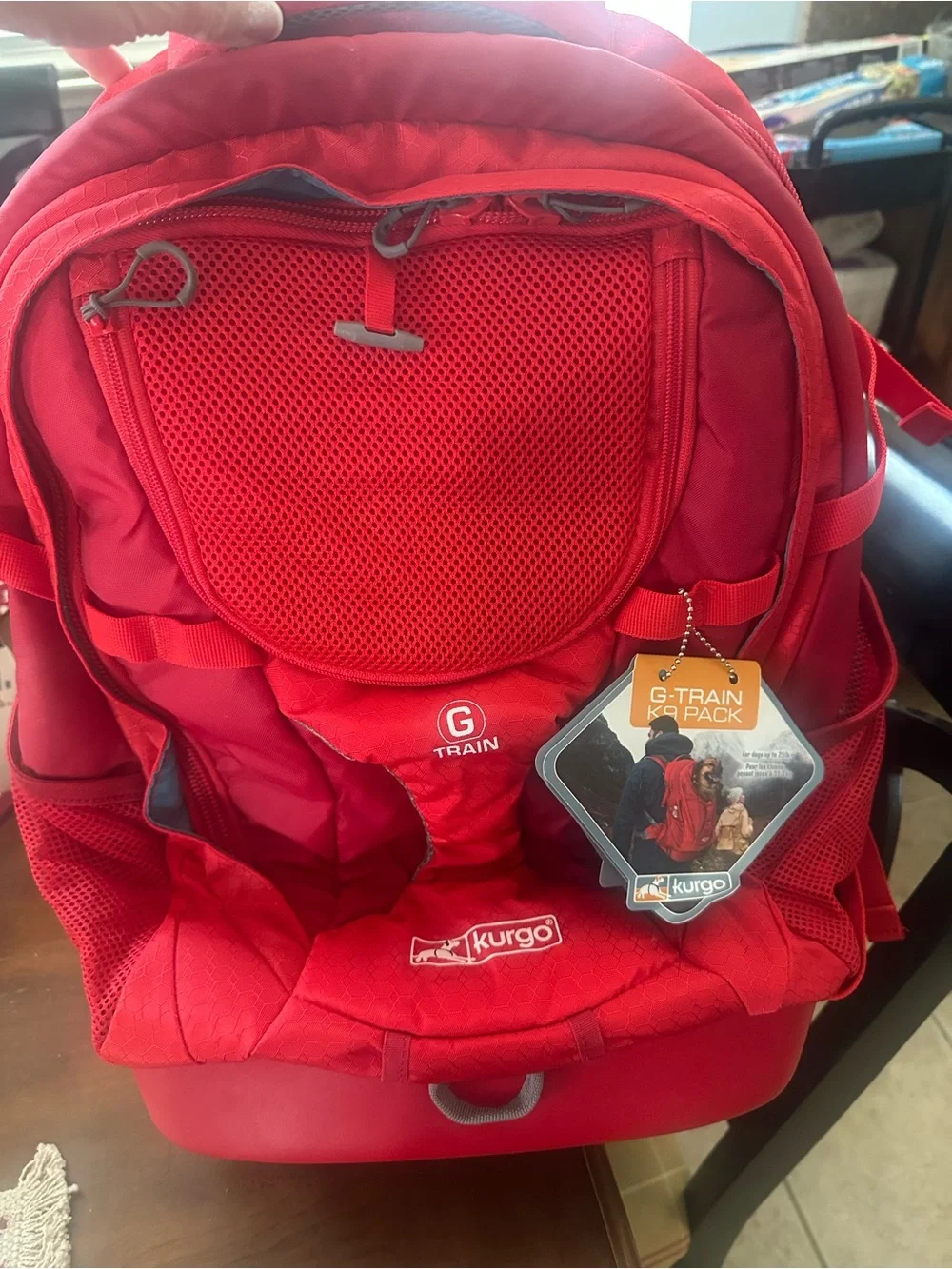 Kurgo G-Train Dog Carrier Backpack Carrier - NWT Chili Red